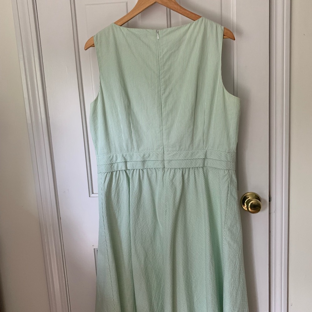 Brooks Brothers Green Seersucker Dress - Picture 2 of 3